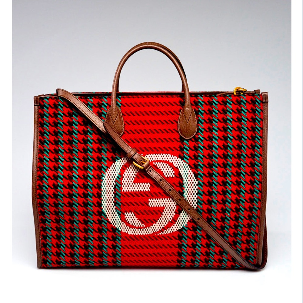Gucci houndstooth tote